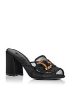 Dolce & Gabbana Women's High Block Heel Slide Sandals