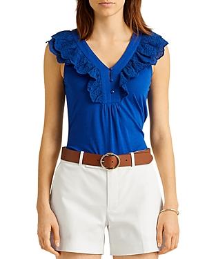 Lauren Ralph Lauren Ruffled Sleeveless Top