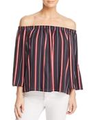 French Connection Hasan Stripe Off-the-shoulder Top