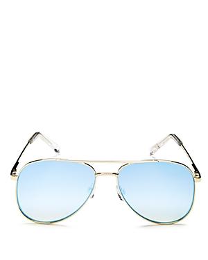 Le Specs Women's Kingdom Mirrored Aviator Sunglasses, 57mm