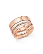 Diamond Cigar Band In 14k Rose Gold, .20 Ct. T.w. - 100% Exclusive