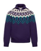 Moncler Fair Isle Collared Sweater