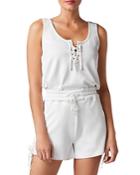 Blanc Noir Lace Up Romper