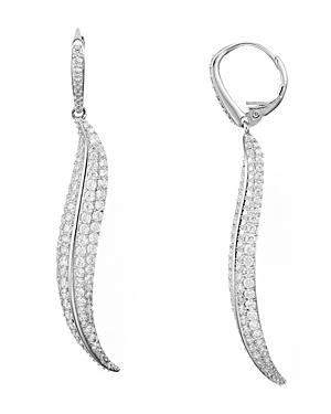 Nadri Willow Leaf-shaped Drop Earrings