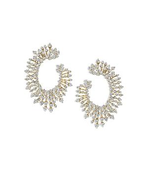 Hueb 18k Yellow Gold Luminus Diamond Circle Front To Back Earrings