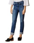 Karen Millen Grommet Detail Straight-leg Jeans In Denim