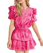 Loveshackfancy Natasha Ruffled Hemstitched Dress