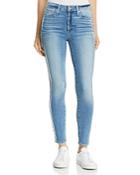 Paige Hoxton Striped Ankle Skinny Jeans In Soto