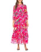 Banjanan Bazaar Pleated Tropical Print Dress