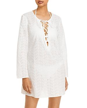 Aqua Swim Cotton Eyelet Tunic Swim Cover-up - 100% Exclusive