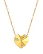 Bloomingdale's Diamond Heart Pendant Necklace In 14k Yellow Gold, 0.18 Ct. T.w. - 100% Exclusive