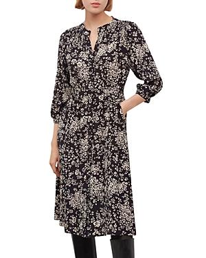 Gerard Darel Jena Printed Silk Shirt Dress