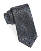 John Varvatos Star Usa Filmore Textured-plaid Silk Classic Tie