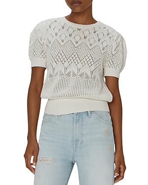 7 For All Mankind Puff Sleeve Pointelle Knit Sweater