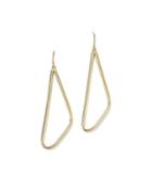 14k Yellow Gold Geometric Drop Earrings