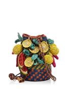 Jamin Puech Exotic Fruits Straw Mini Bag