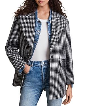 Allsaints Jocie Wool Blend Plaid Coat