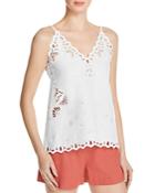 Theory Wiola Eyelet Embroidered Top
