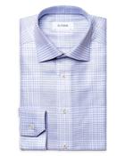 Eton Cotton Textured Twill Check Contemporary Fit Dress Shirt