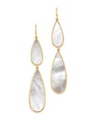 Ippolita 18k Yellow Gold Polished Rock Candy Mother-of-pearl Double Teardrop Drop Earrings