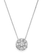 Bloomingdale's Diamond Circle Medium Pendant Necklace In 14k White Gold, 0.50 Ct. T.w. - 100% Exclusive