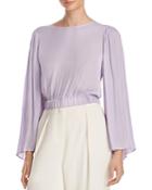Elizabeth And James Ava Pleated Bell Sleeve Top