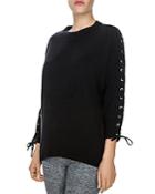 The Kooples Lace-up Sleeve Sweater