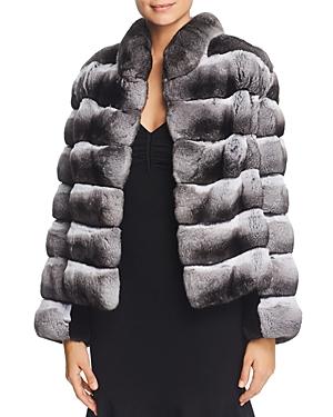 Maximilian Furs Chinchilla Fur Coat With Mink Fur Trim - 100% Exclusive