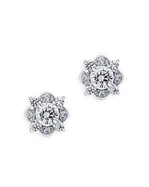 Bloomingdale's Diamond Art Deco Stud Earrings In 14k White Gold, 1.0 Ct. T.w. - 100% Exclusive