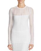 T By Alexander Wang Perforated Stretch Jersey Top