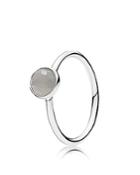 Pandora Ring - Sterling Silver & Glass June Droplet