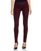 Black Orchid Noah Mid Rise Super Skinny Jeans In Berry Naughty