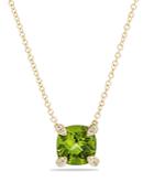 David Yurman Chatelaine Pendant Necklace With Peridot And Diamonds In 18k Gold