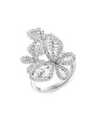 Bloomingdale's Diamond Baguette & Round Butterfly Statement Ring In 14k White Gold, 1.80 Ct. T.w. - 100% Exclusive