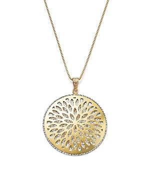 14k White And Yellow Gold Flower Burst Pendant Necklace, 24 - 100% Exclusive