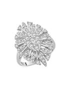 Bloomingdale's Diamond Cluster Statement Ring In 14k White Gold, 1.0 Ct. T.w. - 100% Exclusive