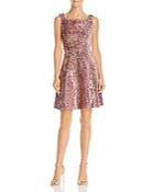 Laundry By Shelli Segal Sequined Velvet Fit-and-flare Dress - 100% Exclusive