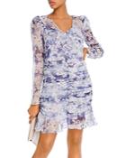 Aqua Ruched Puff-sleeve Dress - 100% Exclusive