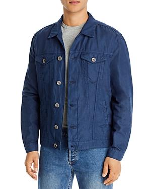 Eleventy Cotton & Linen Solid Trucker Jacket