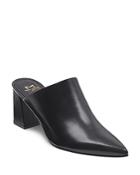 Marc Fisher Ltd. Women's Zivon Leather Pointed Toe Block Heel Mules