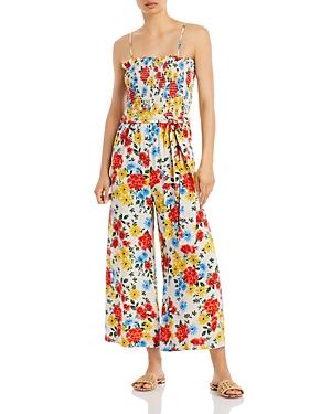 Lost And Wander Center Of Attention Smocked Wide Leg Jumpsuit