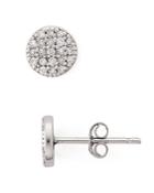 Bloomingdale's Diamond Circle Stud Earrings In Sterling Silver - 100% Exclusive