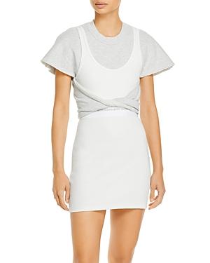 Alexanderwang.t Hybrid Tank Sweatshirt Dress With Twist