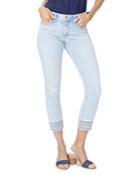 Nydj Ami Embroidered Ankle Skinny Jeans In Palm Desert