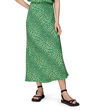 Whistles Leopard Petal Bias Cut Skirt