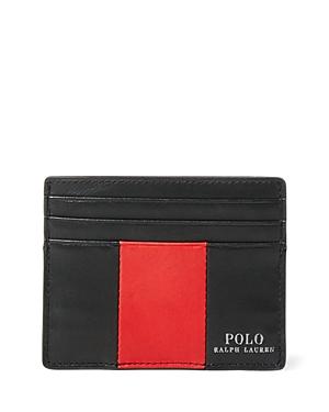 Polo Ralph Lauren Racing Stripe Leather Card Case
