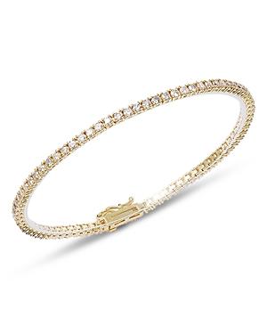 Meira T 14k Yellow Gold Diamond Tennis Bangle Bracelet