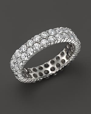 Diamond Double Row Eternity Band In 14k White Gold, 2.50 Ct. T.w.