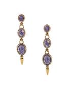 Sparkling Sage Three-tier Drop Earrings - Compare At $72