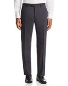 Emporio Armani Tonal Micro-check-pattern Tailored Fit Pants